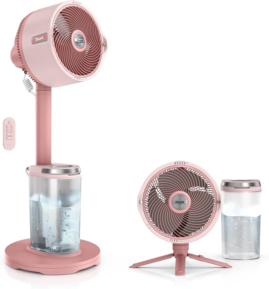 Shark FlexBreeze Pro Mist Indoor & Outdoor Fan in Blush
