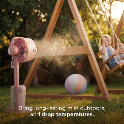 Shark FlexBreeze Pro Mist Indoor & Outdoor Fan in Blush