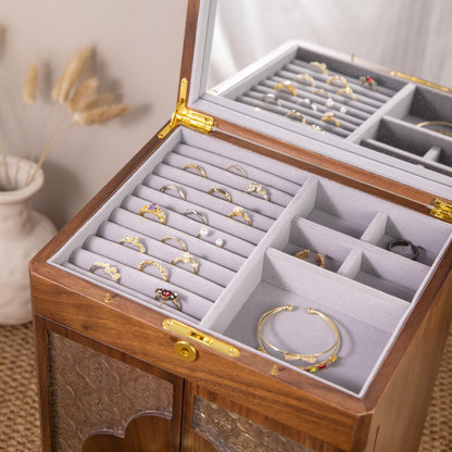 Engraved Wooden Jewelry Box