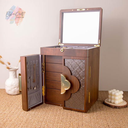 Engraved Wooden Jewelry Box