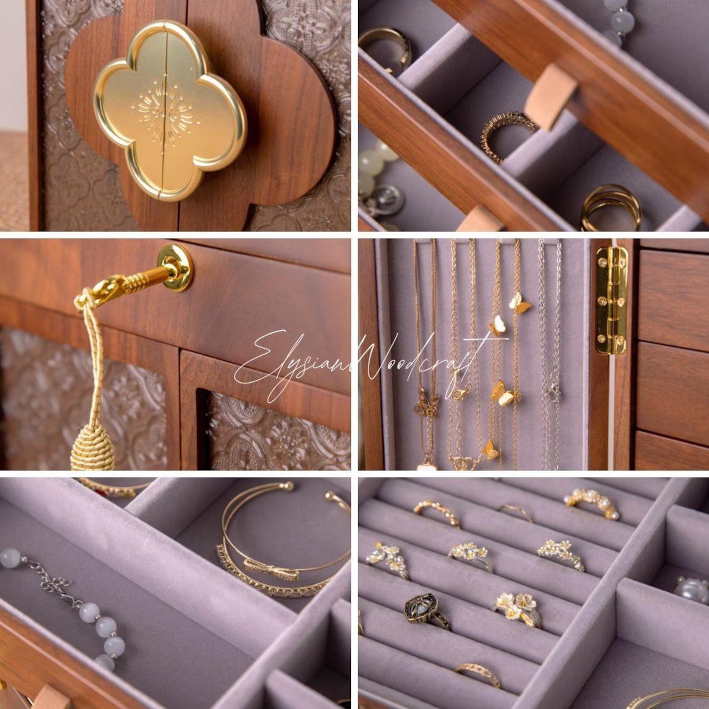 Engraved Wooden Jewelry Box