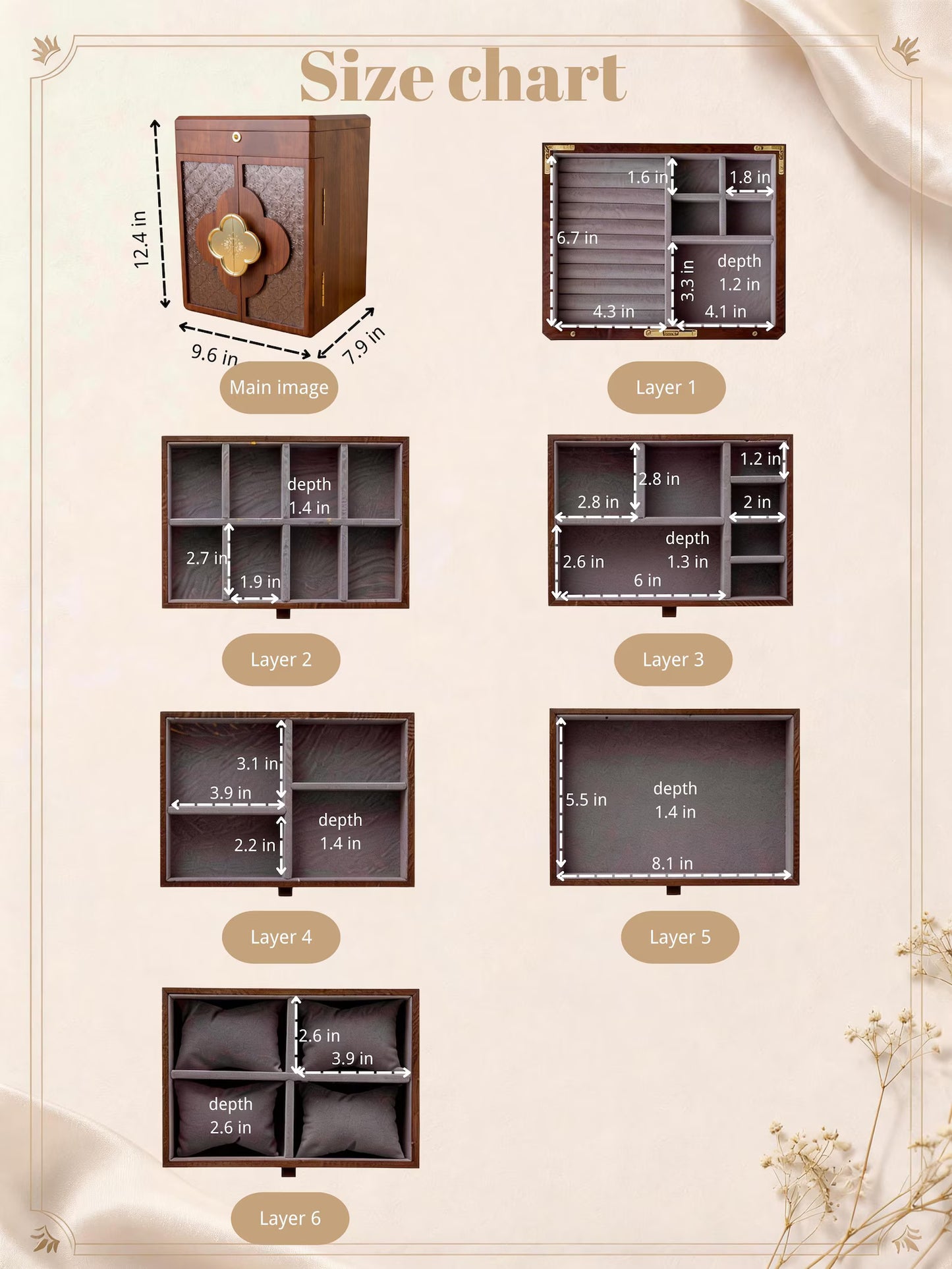 Engraved Wooden Jewelry Box